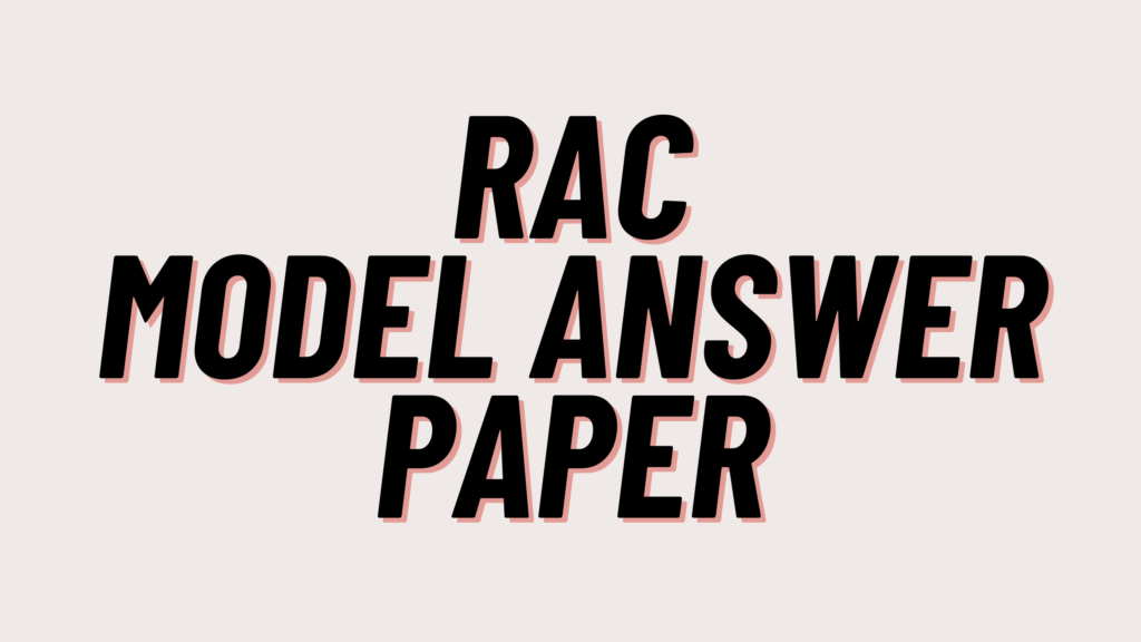 RAC Model Answer Paper