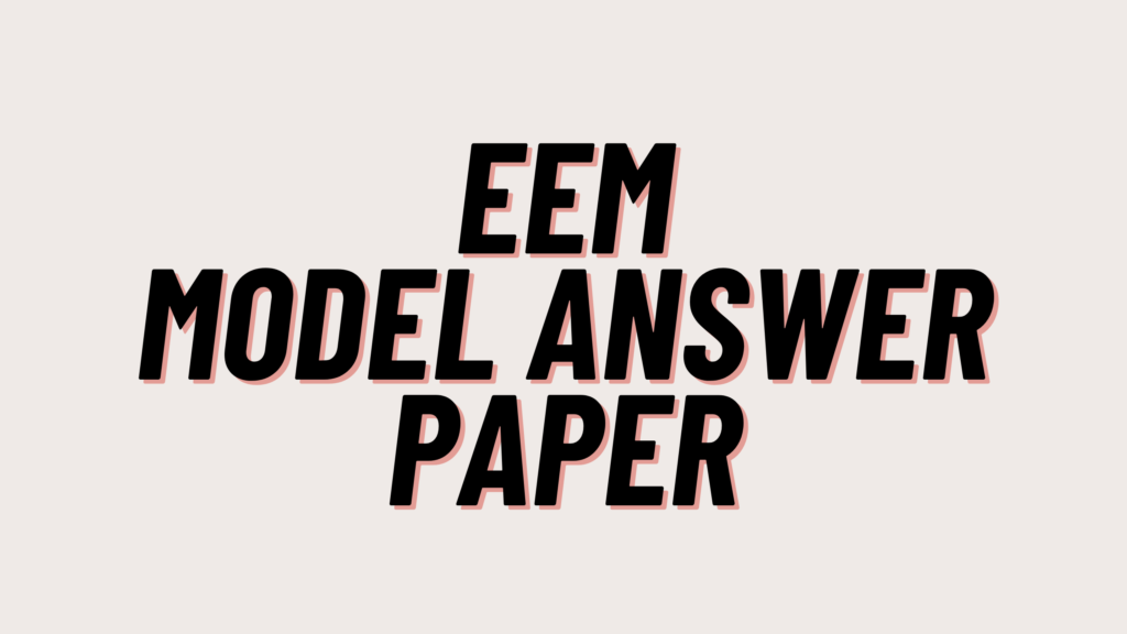 EEM Model Answer Paper